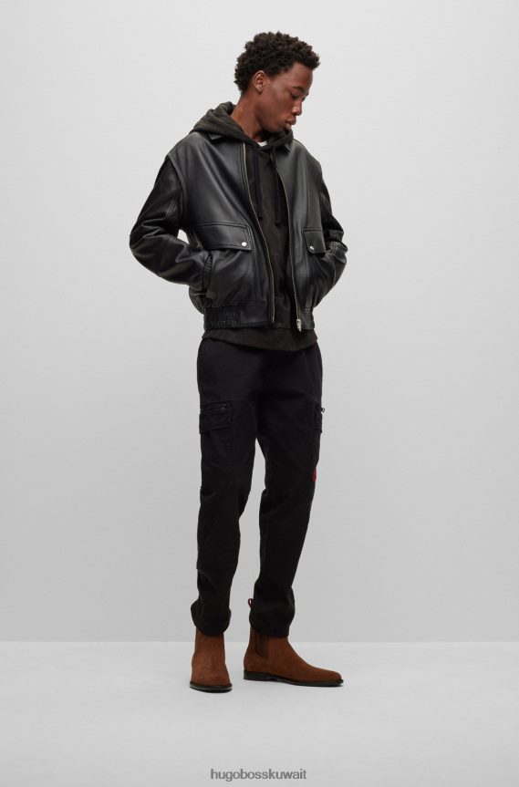 4TFNJN4780 بني Hugo Boss حذاء تشيلسي من الجلد السويدي مع نعل خارجي مطاطي وشعار هوغو بني