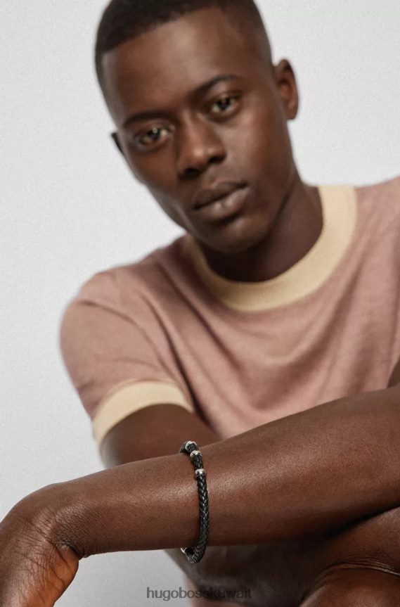 4TFNJN478 أسود Hugo Boss سوار البريل 50475513 أسود