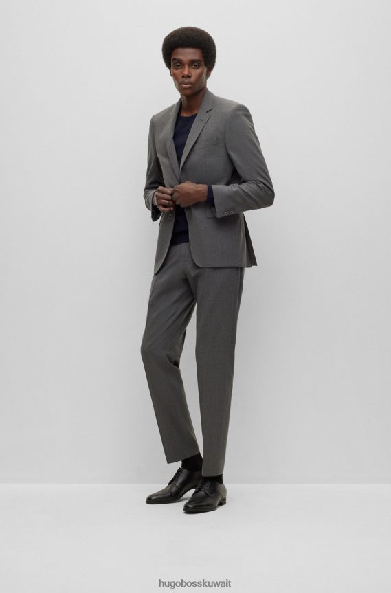 4TFNJN4798 أسود Hugo Boss حذاء ديربي إيطالي الصنع من جلد إيمد