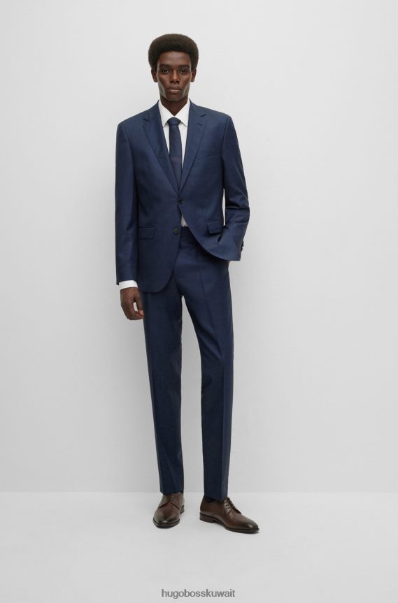 4TFNJN4807 بني Hugo Boss حذاء ديربي إيطالي الصنع من الجلد مع تفاصيل مخيطة باللون البني