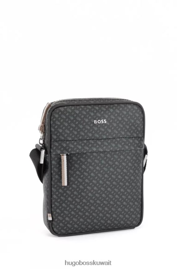 4TFNJN480 أسود Hugo Boss حقيبة مراسل بايرون 50472928، أسود