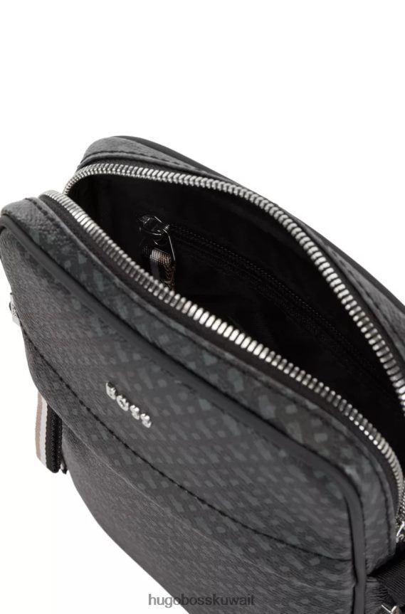 4TFNJN480 أسود Hugo Boss حقيبة مراسل بايرون 50472928، أسود