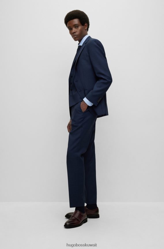 4TFNJN4812 احمر غامق Hugo Boss حذاء مزدوج الراهب من الجلد باللون الأحمر الداكن مع نعل داخلي مبطن