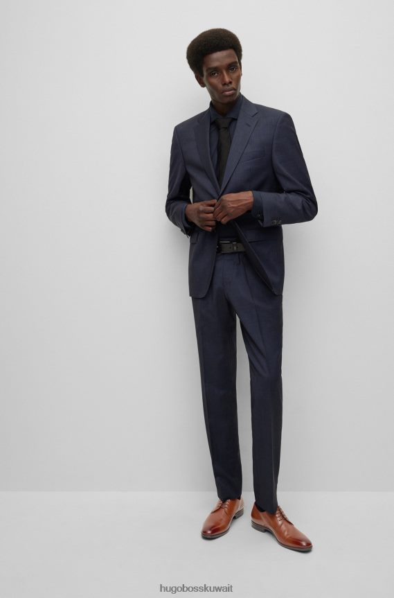 4TFNJN4815 بني Hugo Boss حذاء ديربي هوغو بني إيطالي الصنع من الجلد المدبوغ نباتيًا