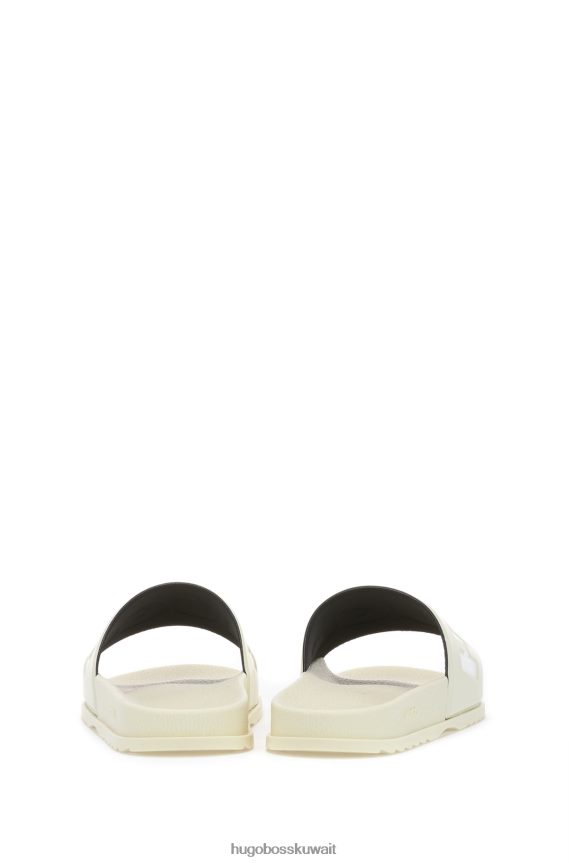 4TFNJN4821 اخضر فاتح Hugo Boss شبشب هوغو باللون الأخضر الفاتح إيطالي الصنع مع حزام يحمل الشعار