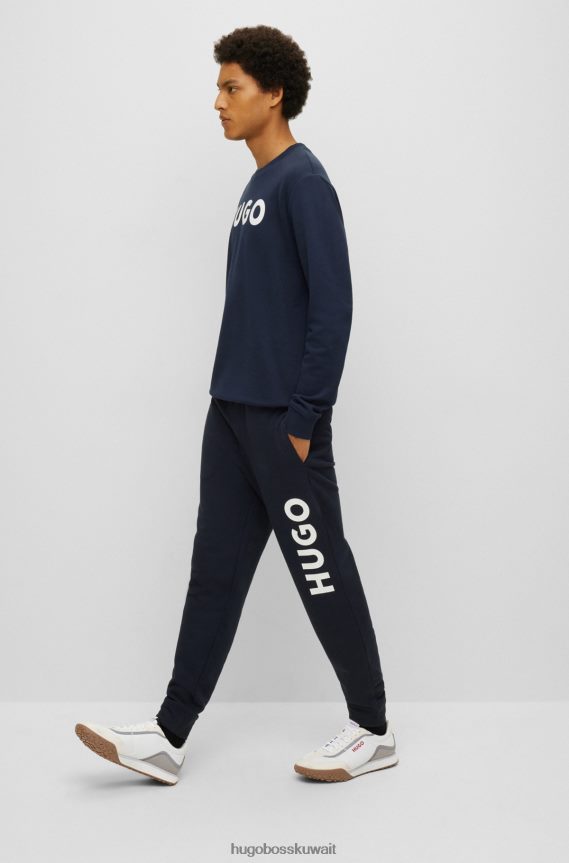 4TFNJN4830 أبيض Hugo Boss حذاء رياضي أبيض منخفض مع أطراف أجنحة من الألياف الدقيقة هوغو