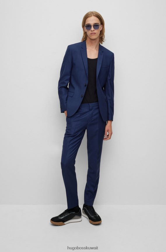 4TFNJN4831 أسود Hugo Boss حذاء رياضي منخفض القمة مع أطراف أجنحة من الألياف الدقيقة باللون الأسود