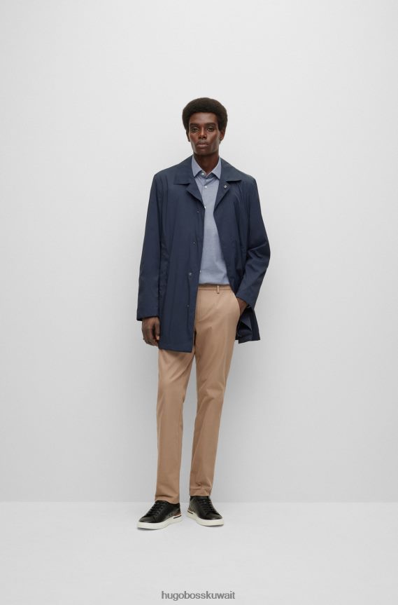 4TFNJN4837 أسود Hugo Boss حذاء رياضي على شكل كوبسول مع كعب مخطط مميز باللون الأسود