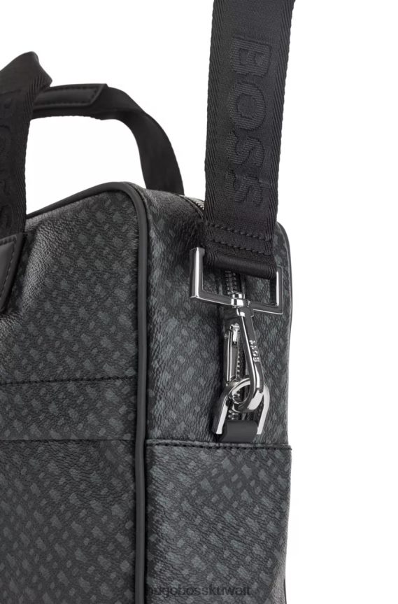4TFNJN483 أسود Hugo Boss حافظة المستندات بايرون 50472941 أسود