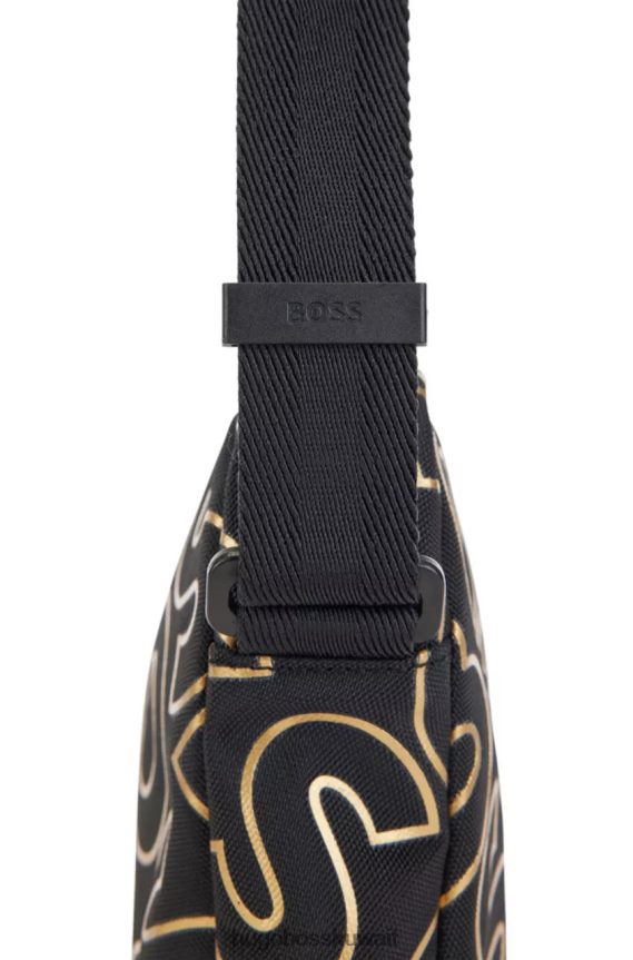 4TFNJN484 أسود Hugo Boss حقيبة المراسل كاتش 50475669 باللون الأسود