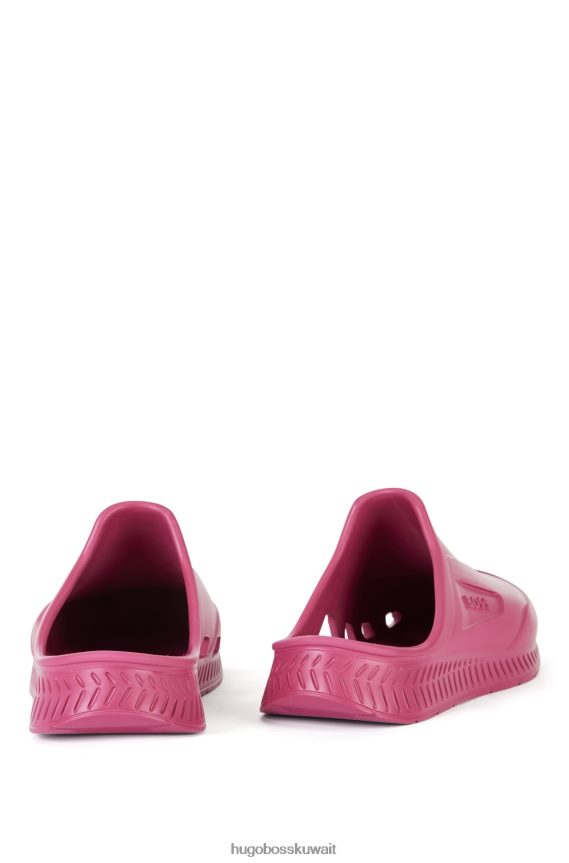 4TFNJN4869 لون القرنفل Hugo Boss صندل هوغو مطاطي سهل الارتداء مع شعار Emed