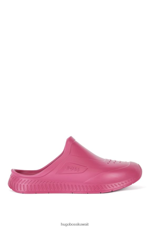 4TFNJN4869 لون القرنفل Hugo Boss صندل هوغو مطاطي سهل الارتداء مع شعار Emed