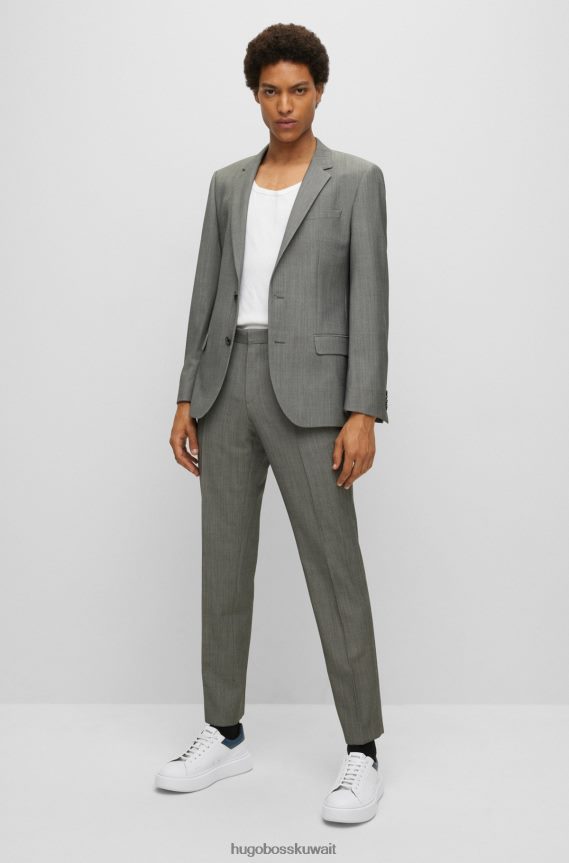 4TFNJN4893 أبيض Hugo Boss أحذية رياضية منخفضة مع شعار مكدس