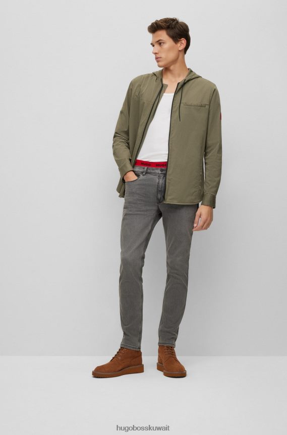 4TFNJN4895 بني Hugo Boss حذاء هوغو بني برباط من الجلد السويدي مع نعل من مادة إيفا