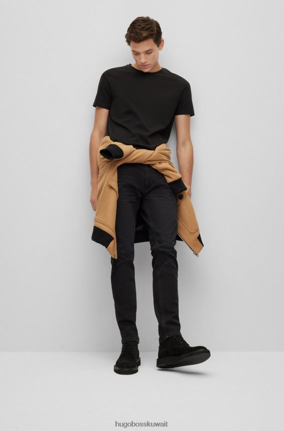 4TFNJN4896 أسود Hugo Boss حذاء Hugo برباط من الجلد السويدي ونعل EVA باللون الأسود