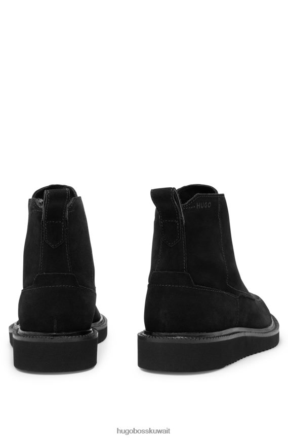 4TFNJN4896 أسود Hugo Boss حذاء Hugo برباط من الجلد السويدي ونعل EVA باللون الأسود