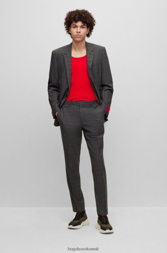 4TFNJN4898 أخضر غامق Hugo Boss حذاء رياضي باللون الأخضر الداكن مستوحى من رياضة الجري مصنوع من مواد مختلطة مع تفاصيل شعار هوغو