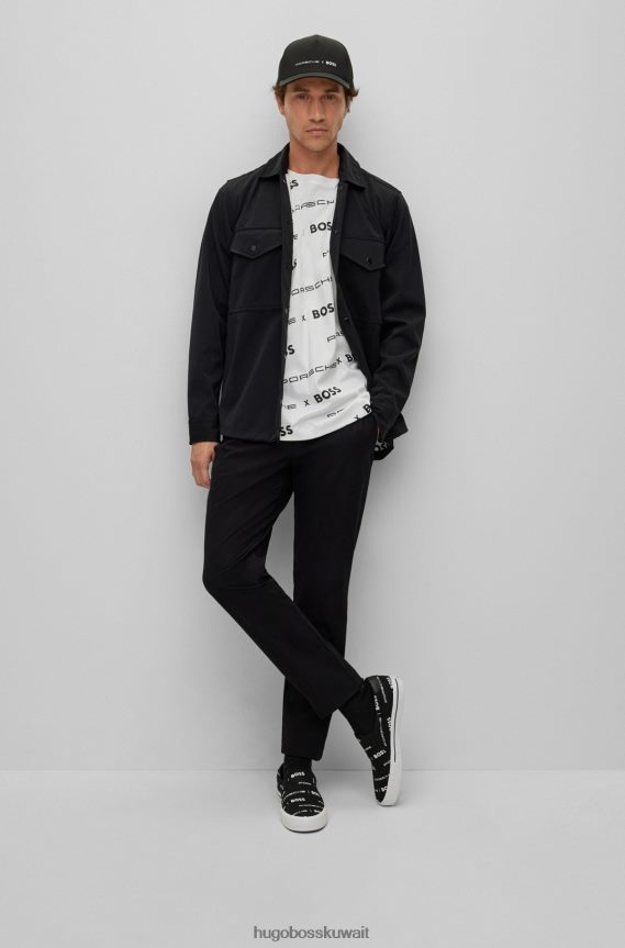 4TFNJN4906 أسود Hugo Boss حذاء بورشه X سهل الارتداء من القماش القطني