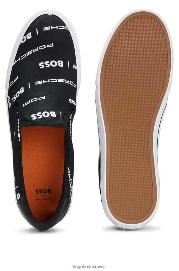 4TFNJN4906 أسود Hugo Boss حذاء بورشه X سهل الارتداء من القماش القطني