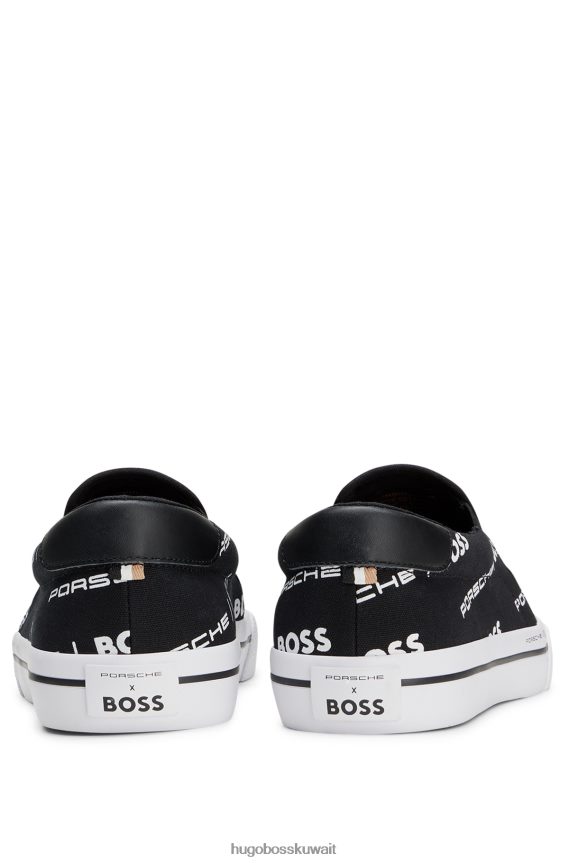 4TFNJN4906 أسود Hugo Boss حذاء بورشه X سهل الارتداء من القماش القطني