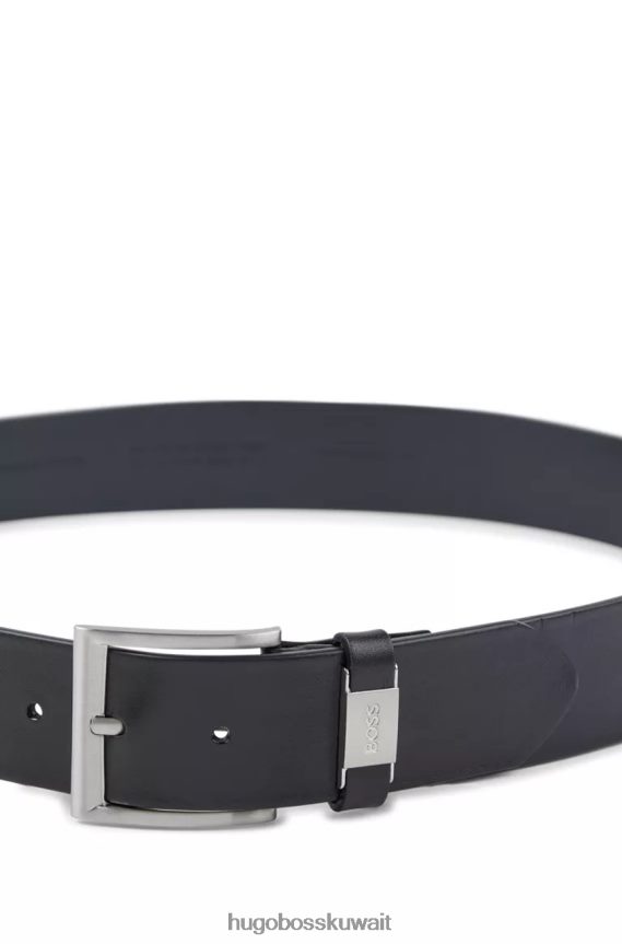 4TFNJN490 أسود/بني Hugo Boss حزام كونيو 50475116 أسود