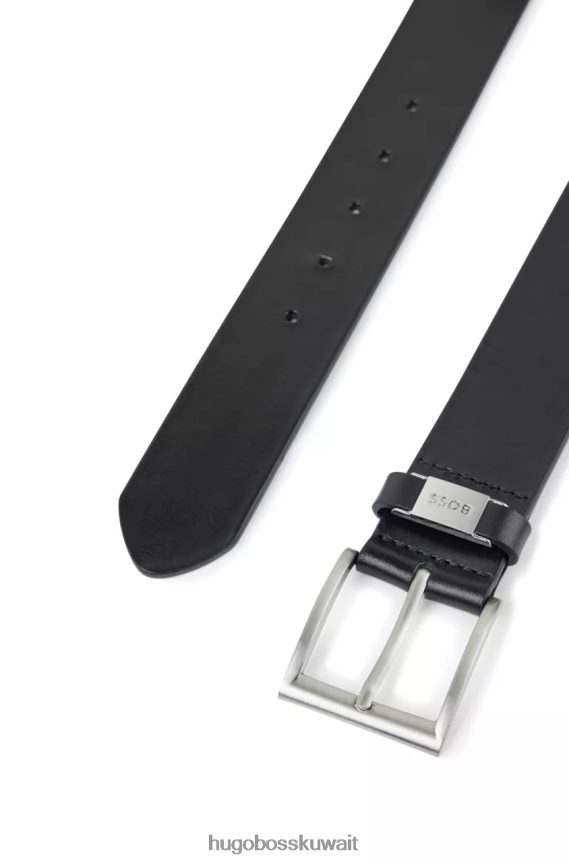 4TFNJN490 أسود/بني Hugo Boss حزام كونيو 50475116 أسود