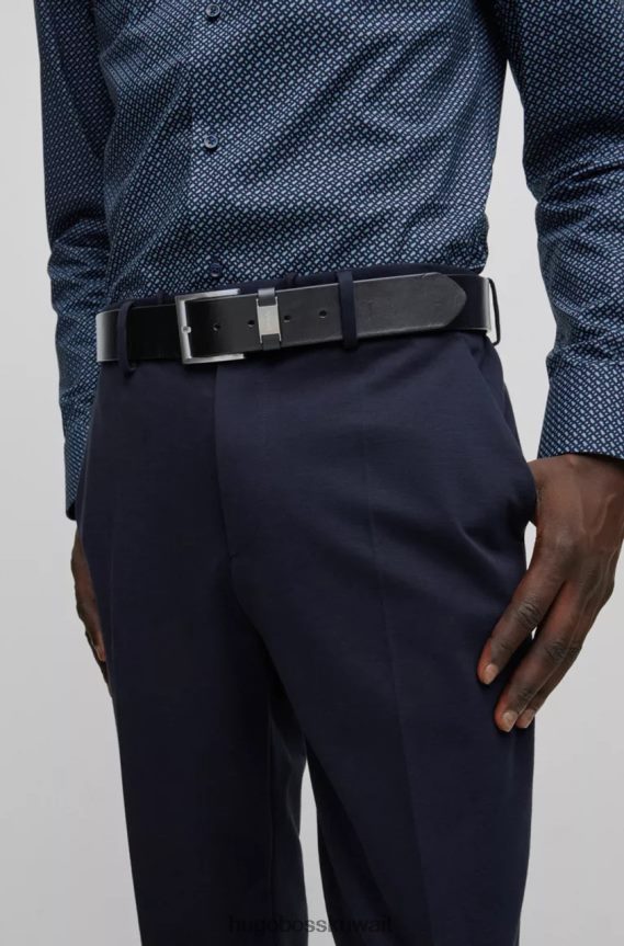 4TFNJN490 أسود/بني Hugo Boss حزام كونيو 50475116 أسود