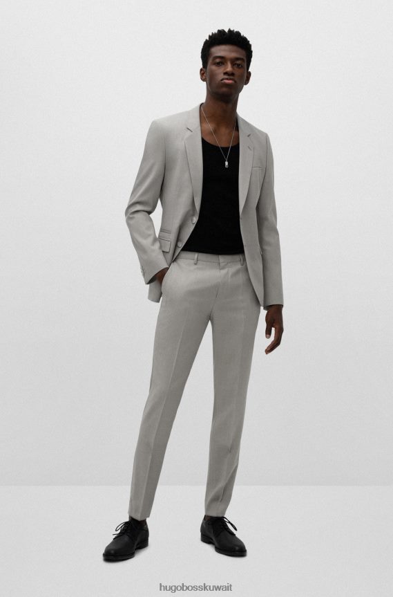 4TFNJN4915 أسود Hugo Boss حذاء هوغو ديربي برباط أسود مصنوع من الجلد المطبوع