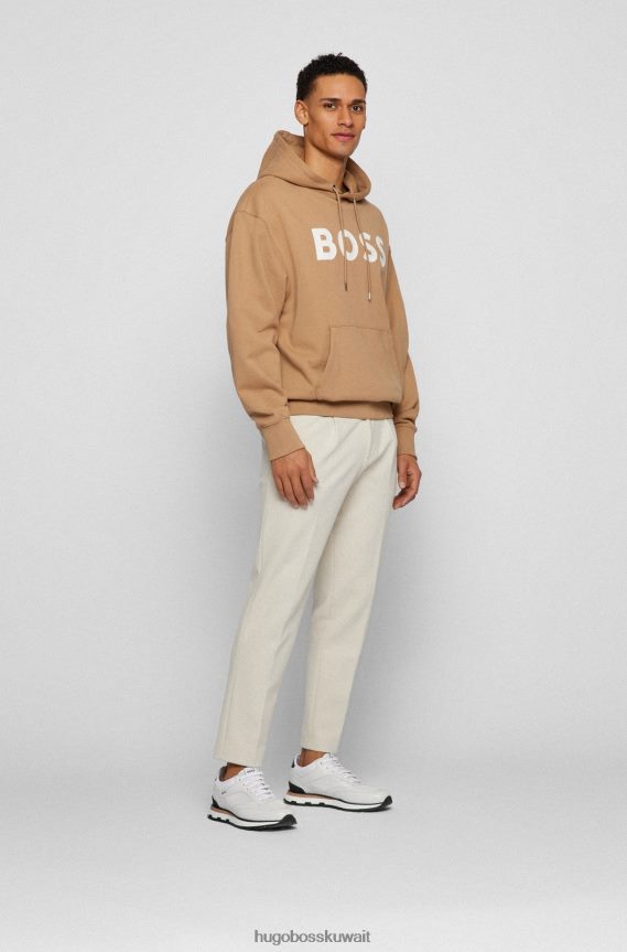 4TFNJN4954 أبيض Hugo Boss حذاء رياضي هوغو أبيض إيطالي الصنع من الجلد والنايلون المنظم