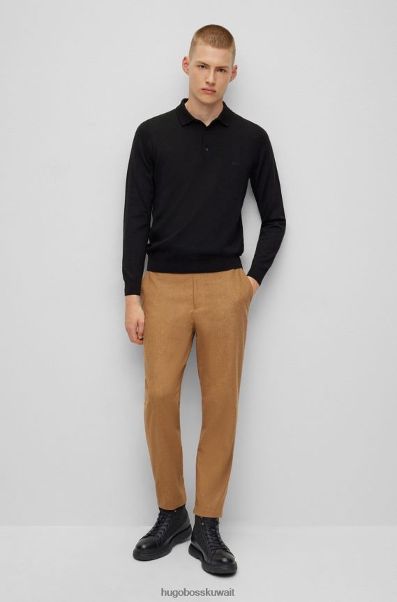 4TFNJN4976 أسود Hugo Boss حذاء بورش X برباط من خامات مختلطة