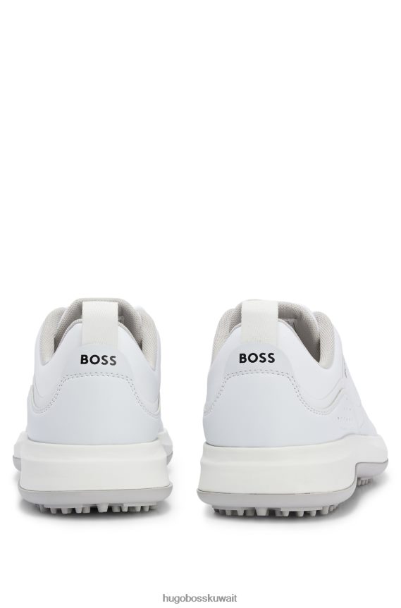 4TFNJN4981 أبيض Hugo Boss حذاء جولف من Hugo مصنوع من مواد مختلطة باللون الأبيض مع نعل مطاطي