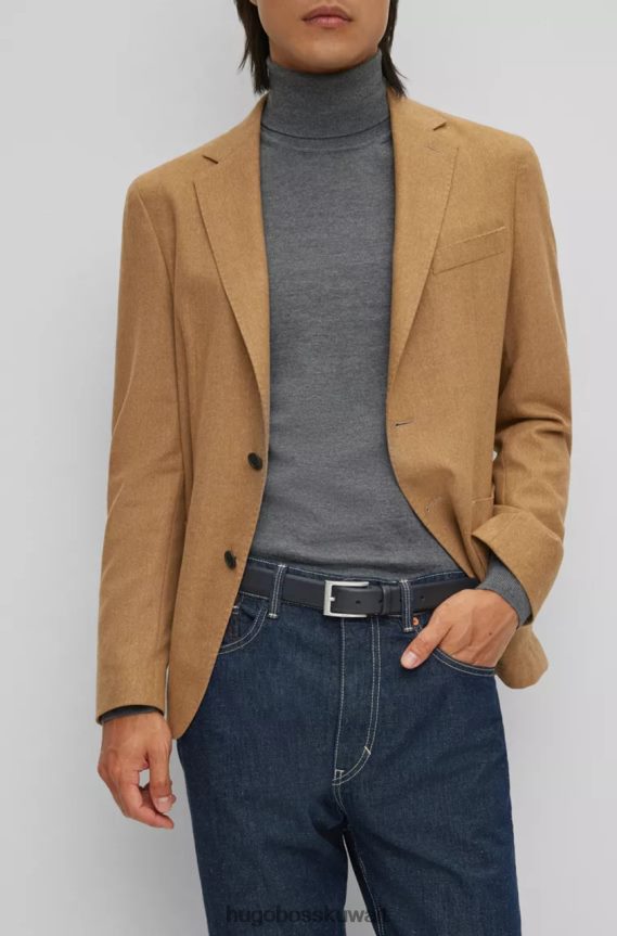 4TFNJN498 أسود Hugo Boss حزام بروندون رقم 50481068 أسود