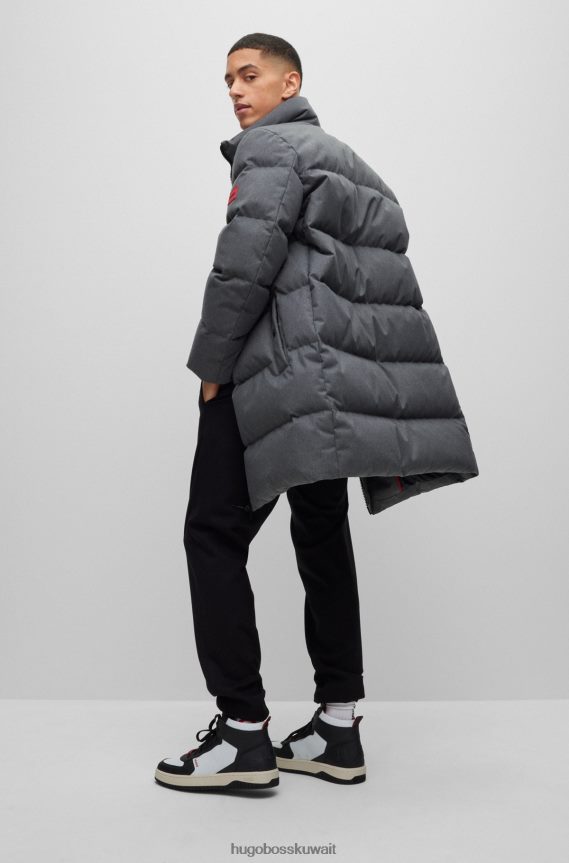 4TFNJN4996 أبيض أسود Hugo Boss حذاء رياضي عالي الجودة من هوغو مع شعار Backtab باللون الأبيض