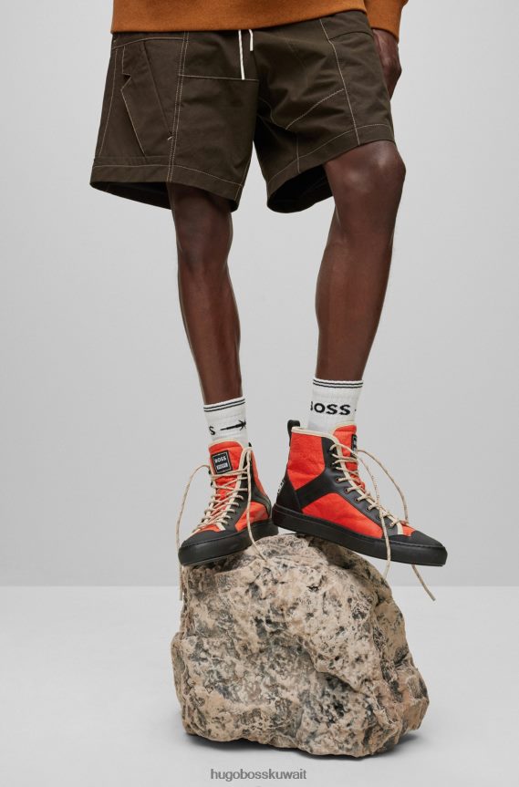 4TFNJN5003 منقوشة باللون البرتقالي Hugo Boss حذاء رياضي x فيبس