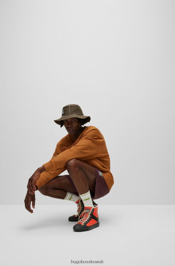 4TFNJN5003 منقوشة باللون البرتقالي Hugo Boss حذاء رياضي x فيبس