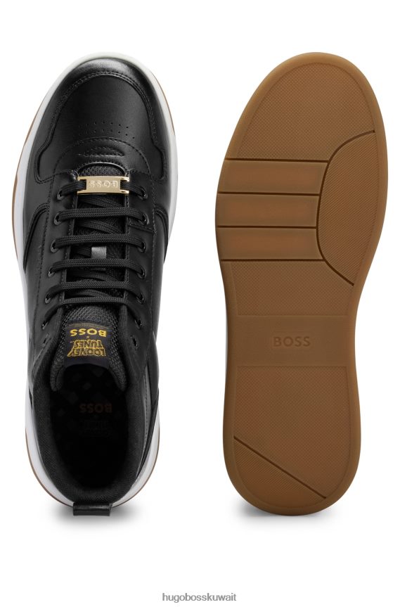4TFNJN5004 أسود Hugo Boss حذاء Looney Tunes X عالي الجودة مع تفاصيل الشعار والشعار