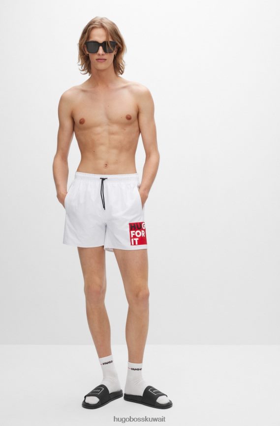 4TFNJN5030 أسود Hugo Boss شبشب هوغو باللون الأسود مع حزام عريض وشعار بإطار معدني