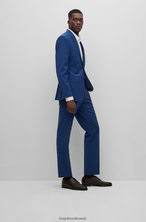 4TFNJN5037 بني غامق Hugo Boss حذاء ديربي من الجلد المحبب مع شعار Emed