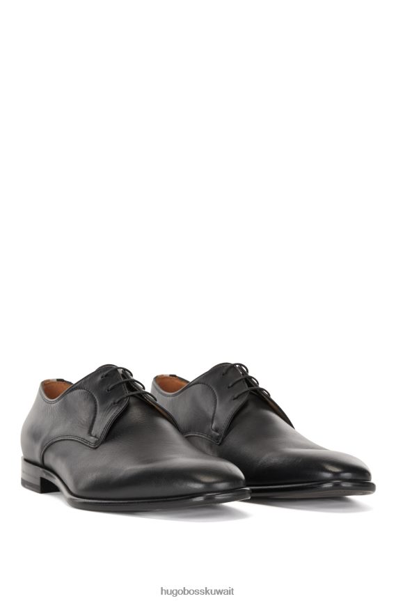 4TFNJN5039 أسود Hugo Boss حذاء ديربي هوغو إيطالي الصنع من الجلد باللون الأسود