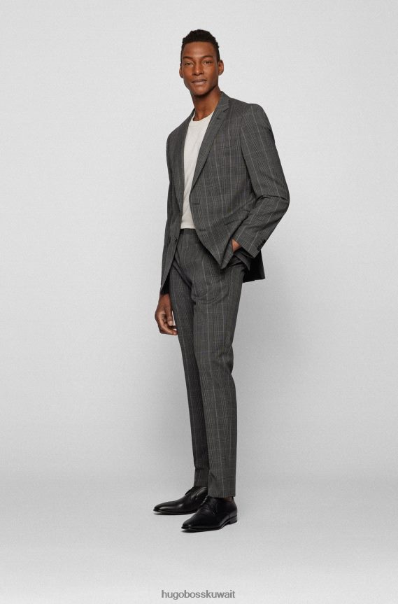 4TFNJN5039 أسود Hugo Boss حذاء ديربي هوغو إيطالي الصنع من الجلد باللون الأسود