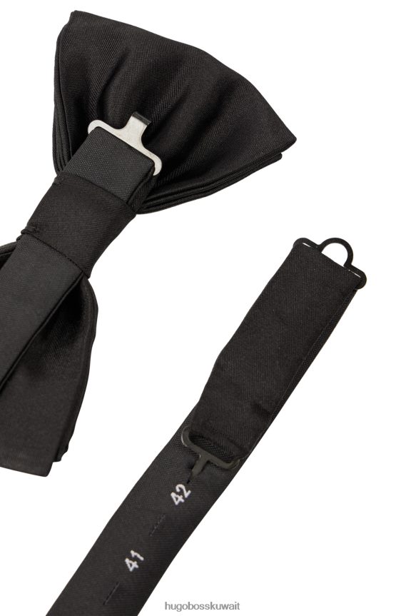 4TFNJN5077 أسود Hugo Boss مجموعة هدايا ربطة عنق حرير هوغو سوداء ومجموعة هدايا كومربوند