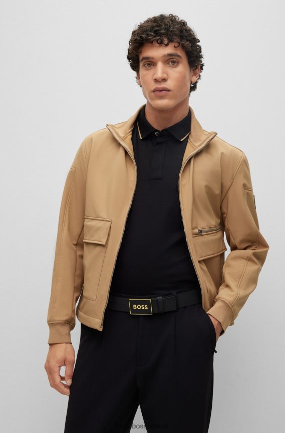 4TFNJN5087 أسود Hugo Boss حزام بإبزيم البلاك من الجلد الإيطالي هوغو باللون الأسود