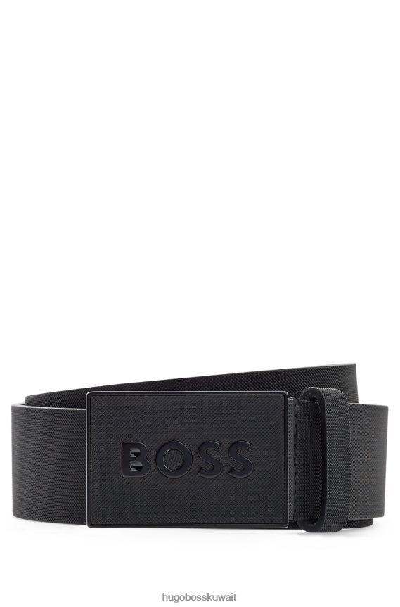 4TFNJN5088 أسود Hugo Boss حزام هوغو بإبزيم بلاك بلاك من الجلد الإيطالي