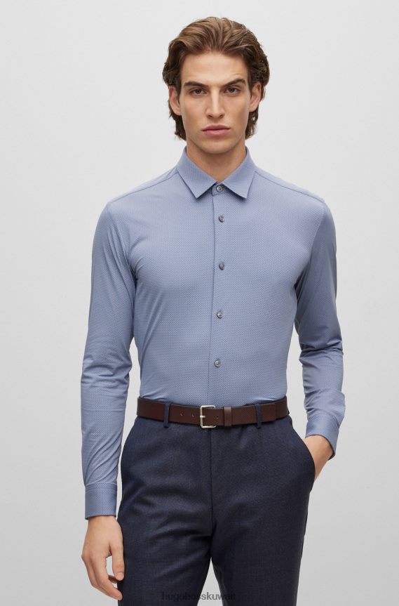 4TFNJN5102 بني غامق Hugo Boss حزام هوغو بإبزيم دبوسي بني داكن من الجلد المنظم مع حافظة الشعار