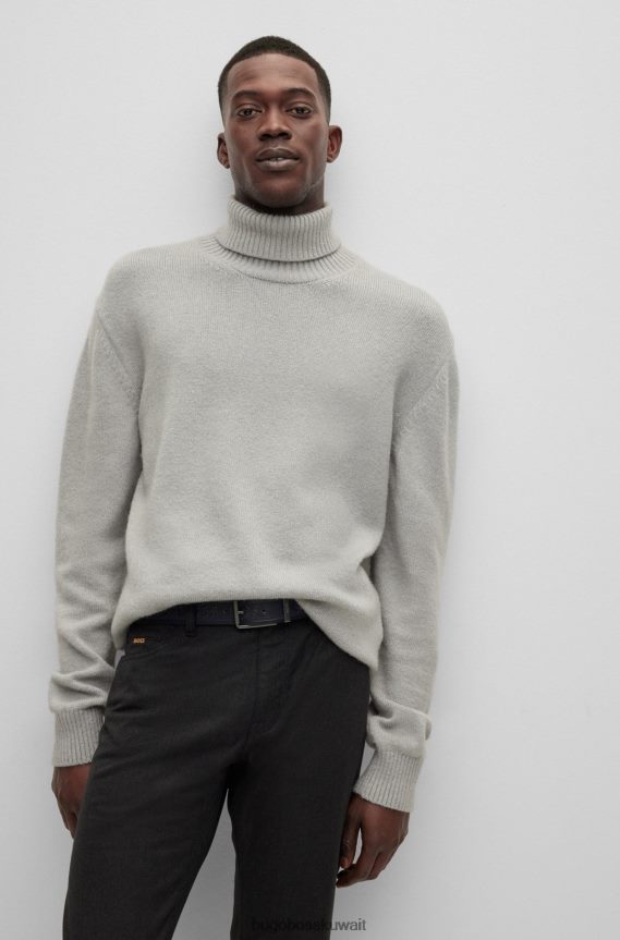 4TFNJN5105 أزرق غامق Hugo Boss حزام ذو وجهين باللون الأزرق الداكن من الجلد الإيطالي مع تفاصيل شعار هوغو