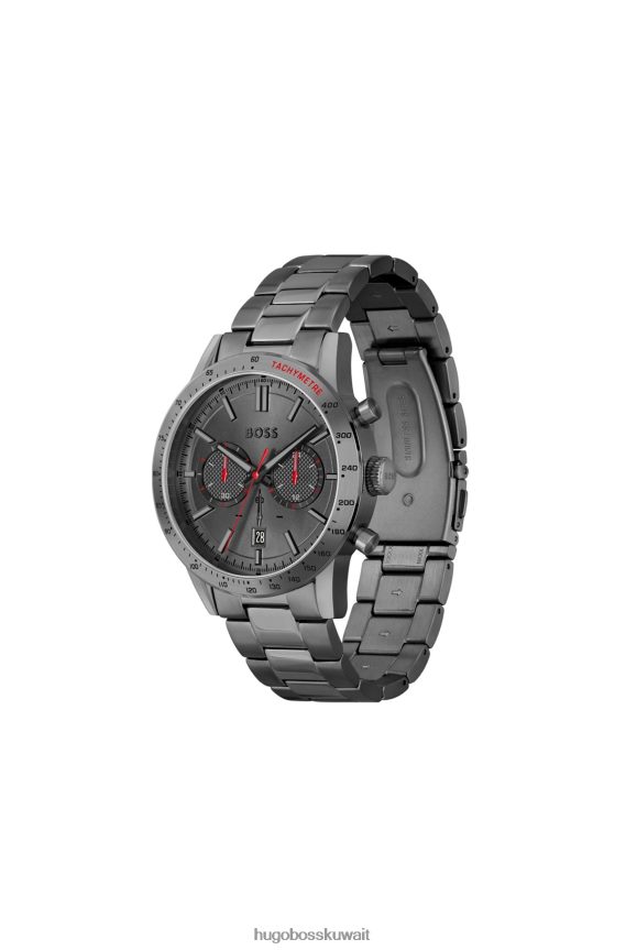 4TFNJN5110 حزمة مسبقة متنوعة Hugo Boss ساعة هوغو متنوعة مسبقة الصنع مطلية باللون الرمادي مع قرص متناغم
