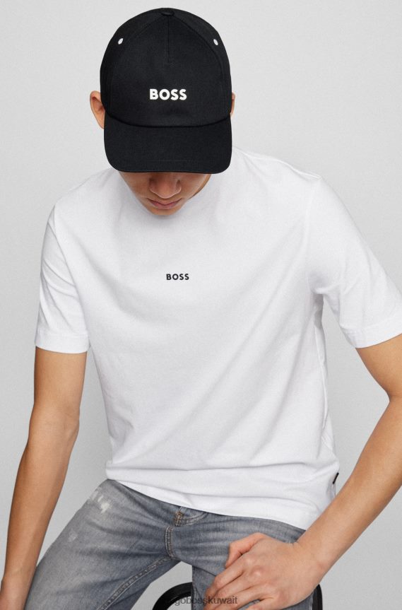 4TFNJN5122 أسود Hugo Boss قبعة هوغو من القطن الأسود مع الشعار