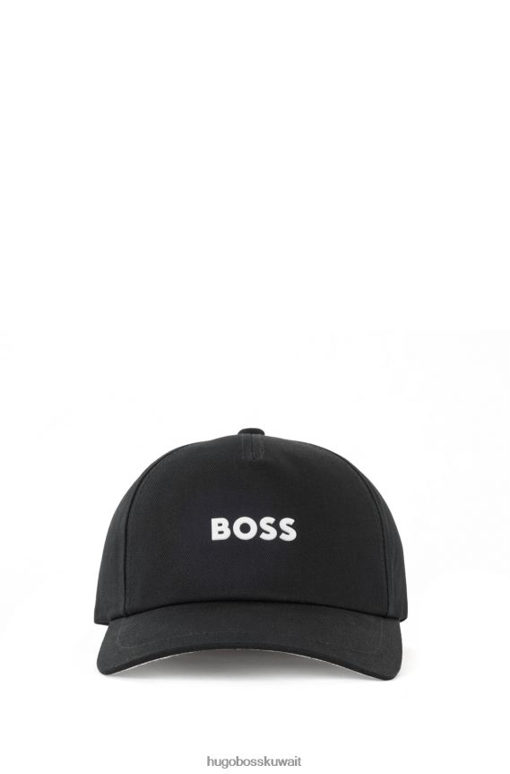 4TFNJN5122 أسود Hugo Boss قبعة هوغو من القطن الأسود مع الشعار