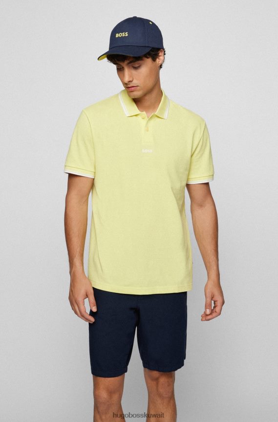 4TFNJN5124 أزرق غامق Hugo Boss قبعة من نسيج قطني طويل مع شعار هوغو باللون الأزرق الداكن