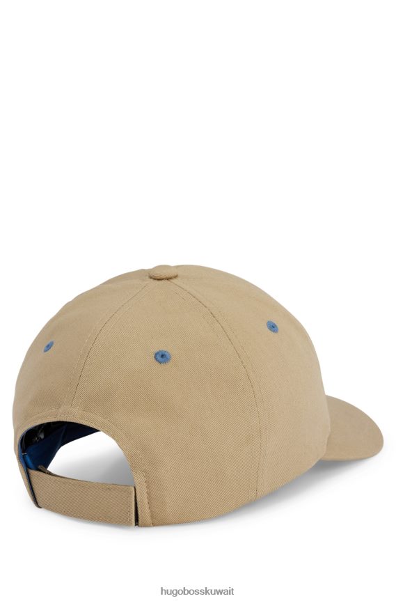 4TFNJN5127 اللون البيج Hugo Boss قبعة هوغو من القطن باللون البيج مع الشعار